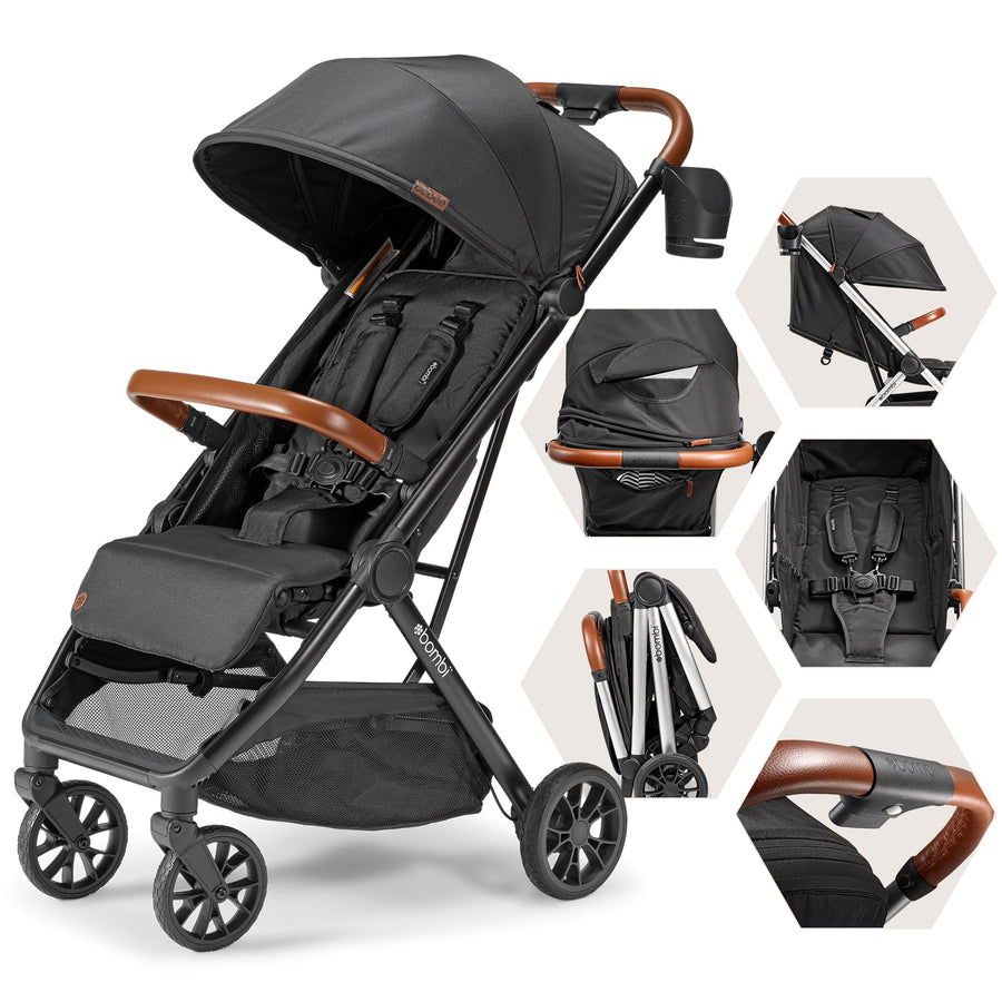 Bombi Bēbee V2 Lightweight Baby Stroller One Hand Fold