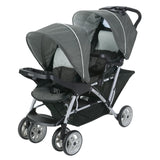 Double Stroller Lightweight Tandem Seating Glacier Color All Day Comfort