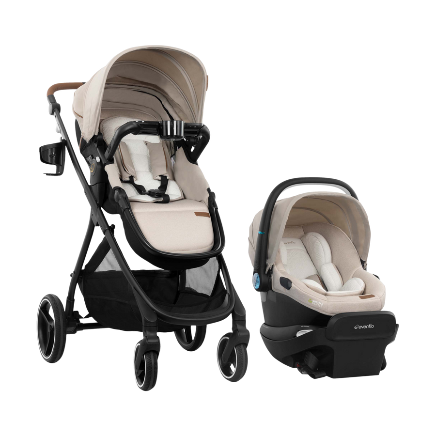 Evenflo Shyft Intuiti+ Travel System Featuring Revolve180 LiteMax NXT With SensorySoothe - Ultra Smooth Maneuverability