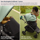 Single-to-Double Stroller 3 Point 0 - Birth to Toddler With Lie-Flat Bassinet and Forty Car Seat Adapters