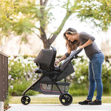 Travel System With Infant Car Seat Pink One Hand Fold All Terrain Wheels
