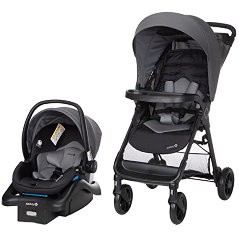 Safety 1st Smooth Ride Travel System Stroller With OnBoard FLX Infant Car Seat Easy Install And Large Canopy