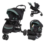 Travel System With Infant Car Seat Pink One Hand Fold All Terrain Wheels