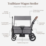 Wagon Double Stroller All Terrain Wheels For Smooth Outdoor Rides