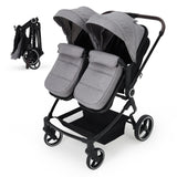 Double Stroller For Twins Lightweight Side By Side Reclining Seats