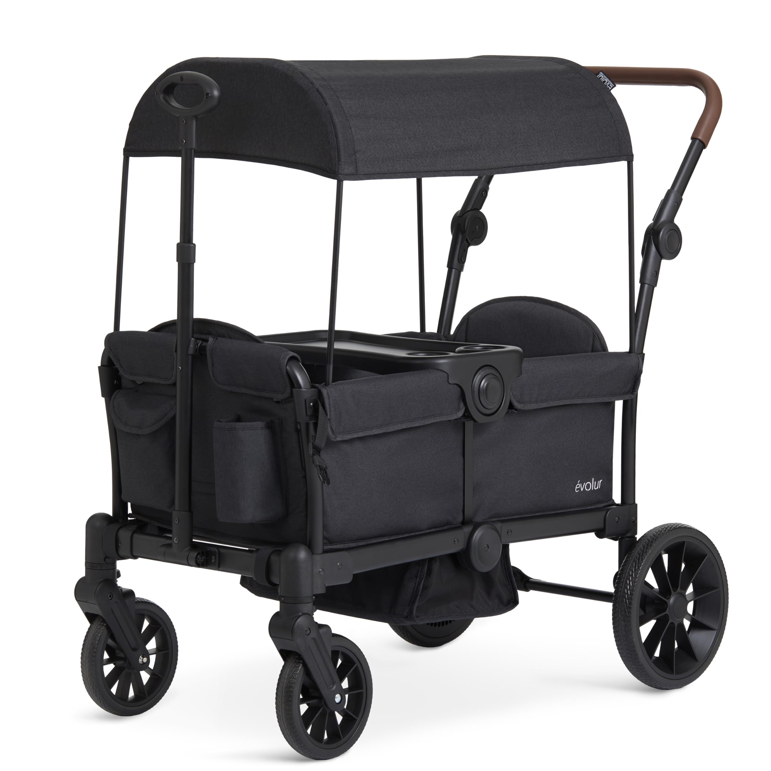 Evolur Trailblazer Wagon Double Stroller All Terrain Wheels For Smooth Outdoor Rides