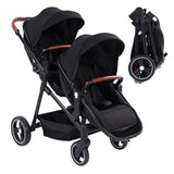 Tandem Stroller For Newborn And Toddler With Reversible Seats