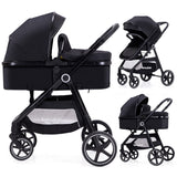 2-In-1 Baby Stroller Foldable With Reversible Seat For Infants And Toddlers 0-36 Months Beige