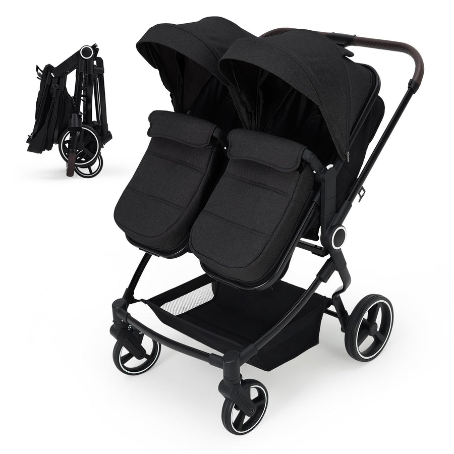 Double Stroller For Twins Lightweight Side By Side Reclining Seats