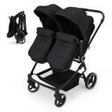 Double Stroller For Twins Lightweight Side By Side Reclining Seats