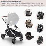 Single Stroller 3.0 - Premium Lie Flat Bassinet And Car Seat Adapter Compatibility