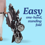 Double Stroller Lightweight Tandem Seating Glacier Color All Day Comfort