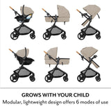 Travel System With Infant Car Seat - 6 Modes And Upgraded Wheels