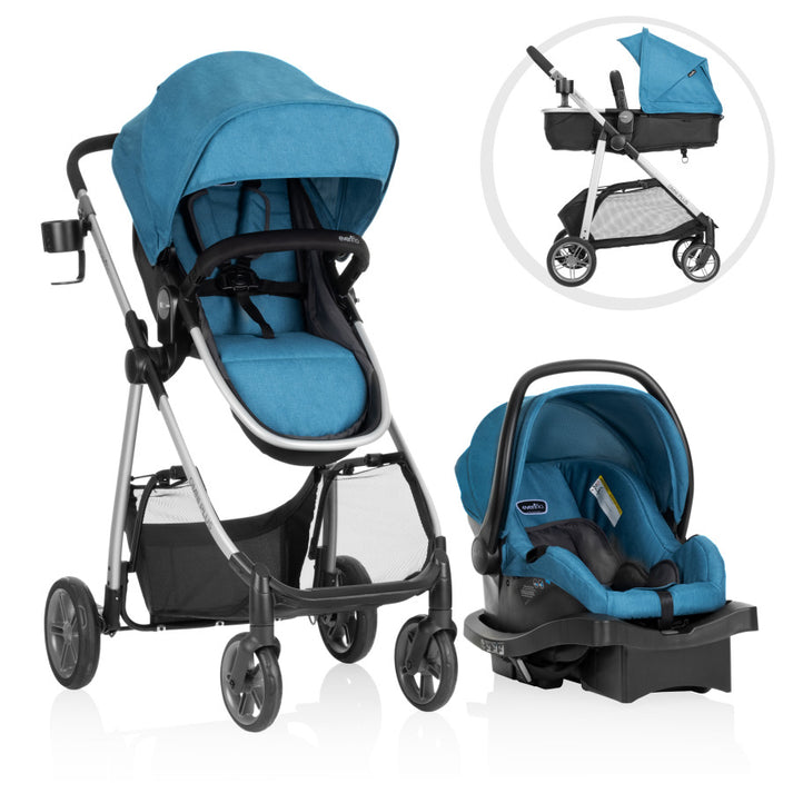 Evenflo Omni Plus Travel System With LiteMax Sport Rear-Facing Infant Car Seat - Modular Convenience For Families