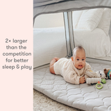 Deluxe Travel Crib And Play Yard - Breathable, Washable, Extra Large Surface For Sleep And Play